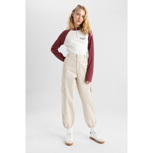 product_image_name-Defacto-Woman Cargo Jogger Gabardine Trousers-7