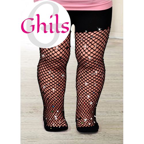 Buy Ghils Fish Net - Pantyhose - Black -Crystal in Egypt