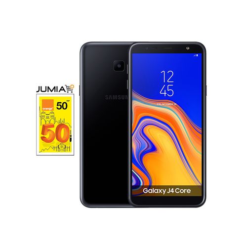 Samsung Galaxy J4 Core - موبايل 6.0 بوصة - 16 جيجا - 4G - أسود + كارت شحن 50 جنيه أورانج من جوميا