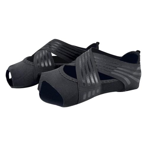 Generic Non Skid Women Barre Yoga Shoes Pilates Grip Socks Flexible Black L  @ Best Price Online