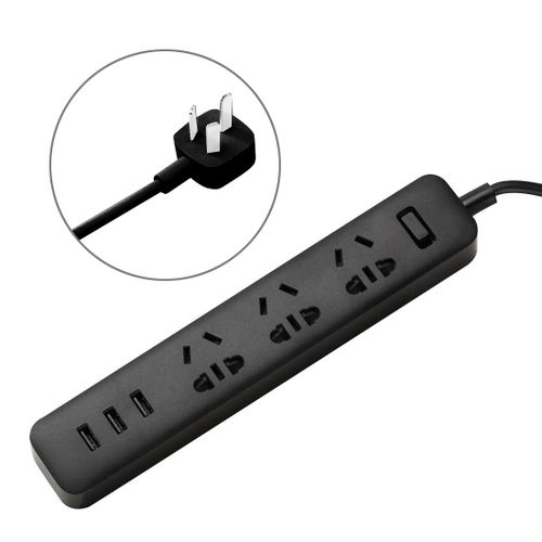 اشتري No Brand Xiaomi Mi Power Strip Patch Board USB3.0 2A Speed Charger Mini Patch Board Converter, Cable Length: 1.8M(Black) في مصر