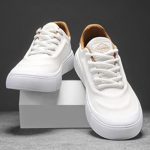 Buy Flangesio Trend White Casual Leather Men Skate Shoes Sneakers Men Sports Running ShoesDear Customers, Welcome to our store ! Wish all the best wishes for you ! in Egypt