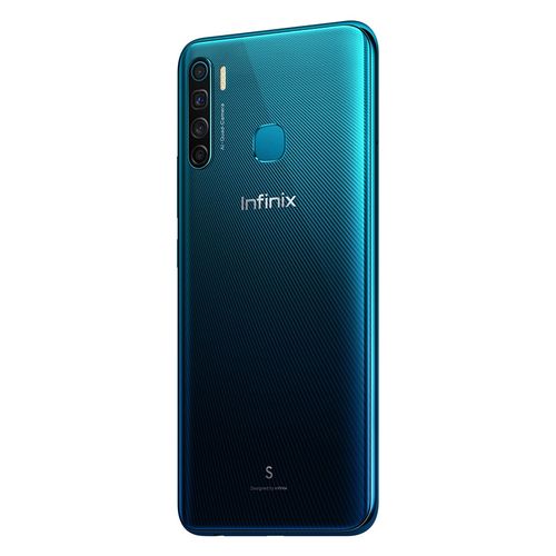 Infinix X652A S5 موبايل 6.6 بوصة - ثنائى الشريحة - 128 جيجا/6 جيجا - Quetzal Cyan