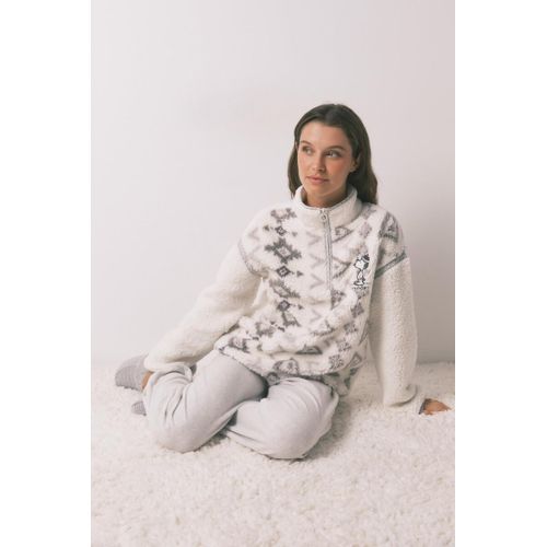 product_image_name-Women Secret-Snoopy long fleece and fleece pajamas-3