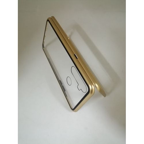 تسوق جراب مغناطيسي قطعتين مع ظهر زجاجي بتصميم رائع لهاتف ريلمي سي 3 ذهبي Realme C3 اونلاين جوميا مصر