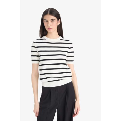 product_image_name-Defacto-بلوفر مخطط نص كم قصة عادية برقبة مستديرة-3