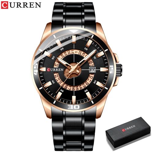 Curren Watches for Men Fashion Business Mens Watches with Stainless Steel Strap Waterproof Quartz Watch for Men with Auto Date Best Price Online Jumia Egypt