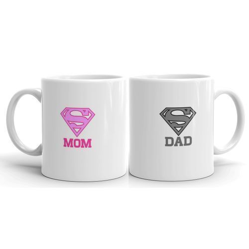 product_image_name-Generic-Super Mom & Dad Mugs - White - 300ml-1