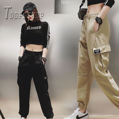 Fashion (Military Green)Seven Part Pants Woman Haren Pants Easy Motion  Trousers Women Schoolgirl Bound Feet Trousers Leisure Time Pants Sweatpants  WEF @ Best Price Online