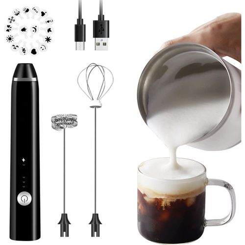 Shop Generic Rechargeable 3-Speed Handheld Milk Frother - Black