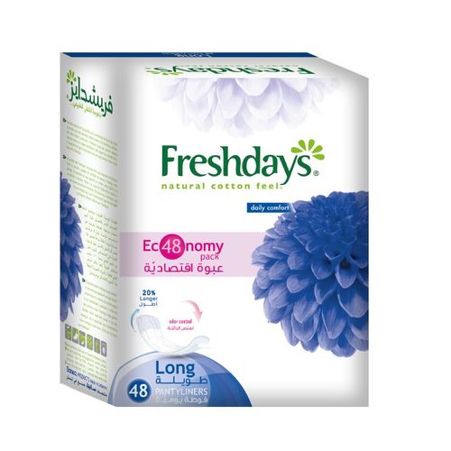 Buy Freshdays Feminine Napkins Daily Long PantyLiners - 48 Pads in Egypt