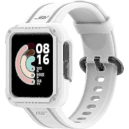 Generic Replacement Wrist Band Compatible With Xiaomi MI Watch Lite Redmi Watch 2 Lite Poco Watch Redmi Watch 2 Horloge 2 Adjustable Soft Silicone Wrist Strap With Cover White Color Best Price Online
