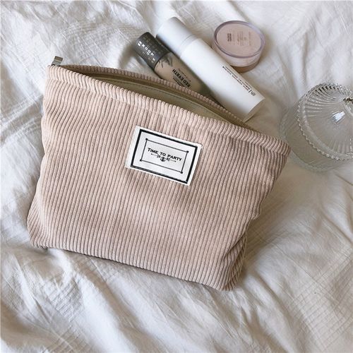 Corduroy makeup 2025 bag