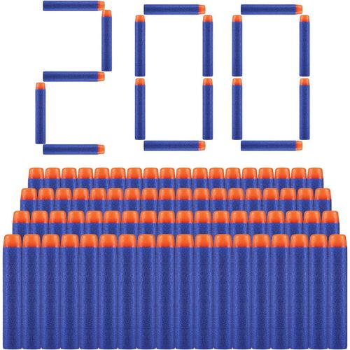 product_image_name-Generic-رصاصات للبندقية النارية من زووس، 200 قطعة، 7.2 سم، رصاصات إسفنجية مطاطية، للألعاب النارية من سلسلة نيرف إن سترايك إيليت، بندقية لعبة، لون أزرق-1