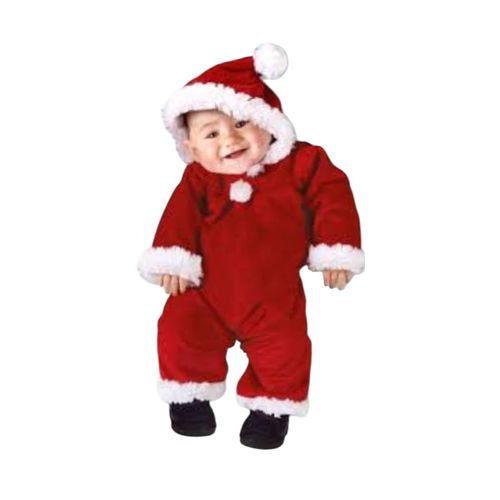 product_image_name-Generic-بدلة سانتا كلوز للأطفال للجنسين، قطيفة حمراء مع فرو أبيض، سن سنة واحدة، زي عيد الميلاد-1