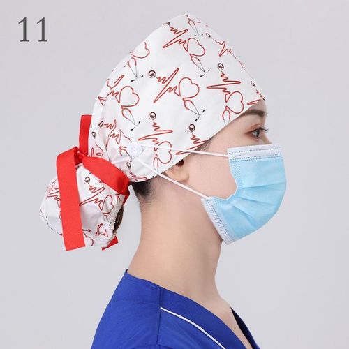 Fashion cotton ll cartoon print hat adjustable work cap beauty salon nursing  cap male hat whole caps @ Best Price Online