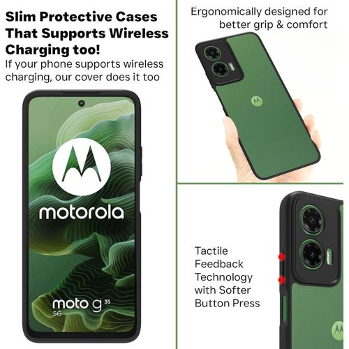 product_image_name-UNBLACK-جراب حماية خلفي صلب مقاوم للصدمات مصنوع من البولي كربونات بإطار ناعم من البولي يوريثين المقاوم للحرارة ومضاد للاصفرار متوافق مع موبايل موتو G35 - شفاف-6