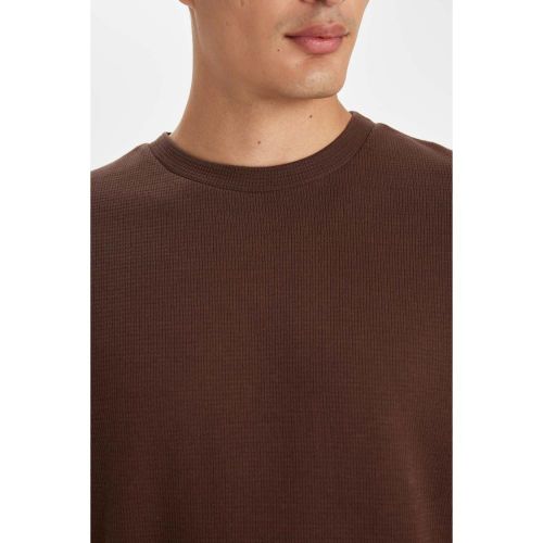 product_image_name-Defacto-Man Crew Neck Relax Fit Short Sleeve T-Shirt - Brown-3