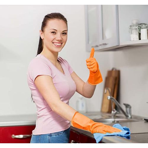 product_image_name-Generic-قفازات مطاطية / لاتكس صناعية برتقالية - زوج واحد XL-3