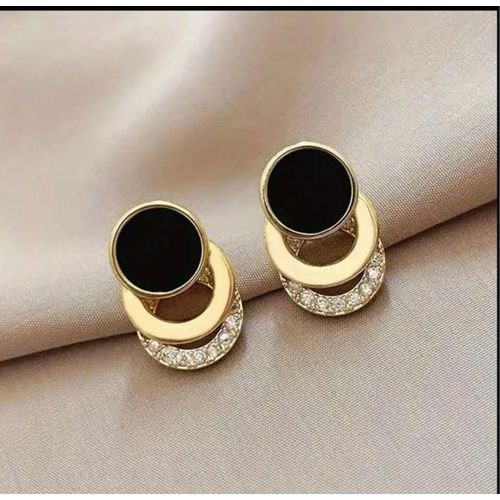 product_image_name-Generic-حلق ذهبي دوائر مرصع بالأسود وفصوص الكريستال-1