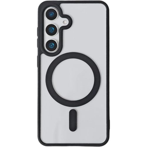 product_image_name-Generic-جراب حماية مغناطيسي ماج سيف لهاتف سامسونج جالكسي اس 25 اف اي – S25 FE – ظهر شفاف كريستال مع إطار أسود مقاوم للصدمات، يدعم الشحن اللاسلكي السريع – أسود-7