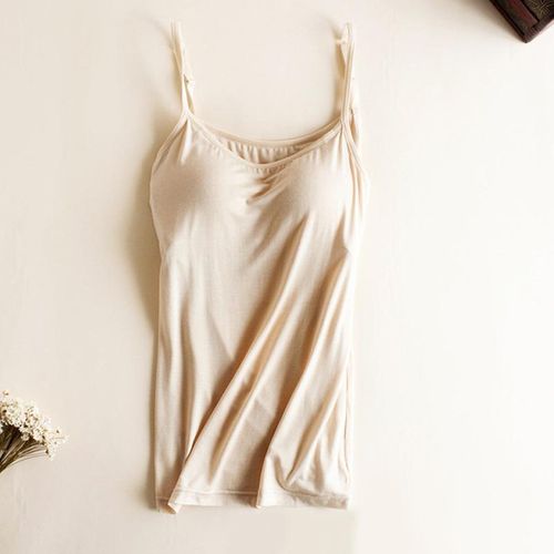 Women Camisole with Built in Padded Bra Tank Tops Cami Sleeveless