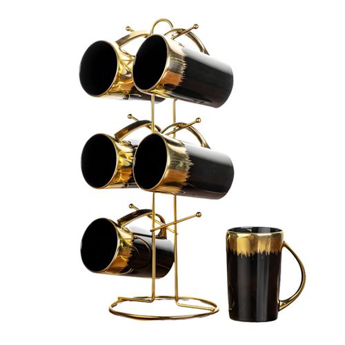 product_image_name-Generic-Lotus طقم مج شاي بورسلين مكون من 6 قطع + حامل، مصنوع من مواد عالية الجودة-1