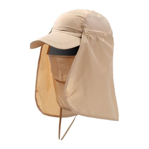 Generic Fishing Hat With Face Neck Cover Flap Neck Protection For