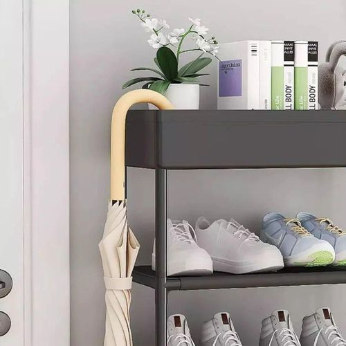 product_image_name-Generic-4-tier storage rack, 4-tier mobile storage rack with hooks and 4 universal 360-degree wheels, multi-purpose storage rack for kitchen, room, or bathroom 3.2 (10)-2