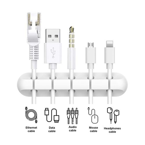 Dropship White Cable Clips; Cord Organizer Cable Management; Include 7; 5;  3 Slots; Cable Organizers USB Cable Holder Wire Organizer Cord Clips; 3  Packs Cord Holder For Desk Car Home And Office