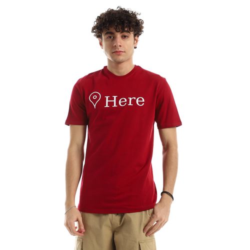 product_image_name-Mesery-تي شيرت قطن مطبوع للرجال من ميسري - ماروني-1