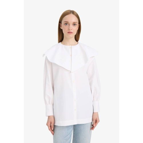 product_image_name-Defacto-Woman Relax Fit Long Sleeve Tunic - Ecru-3
