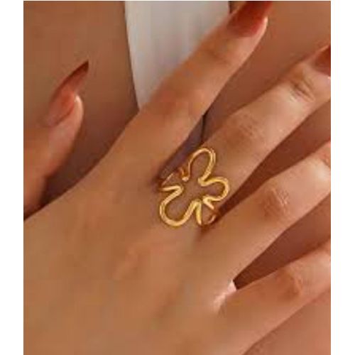 product_image_name-Generic-Fashion Flower Style Ring - Free Size-1
