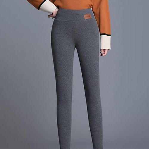 Fleece Lined Leggings - Grey 