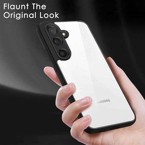 product_image_name-Generic-غطاء رفيع شفاف صلب PC و سيليكون ناعم مقاوم للصدمات ومضاد للأصفرار متوافق مع سامسونج جالاكسي A34 5G_أسود-2