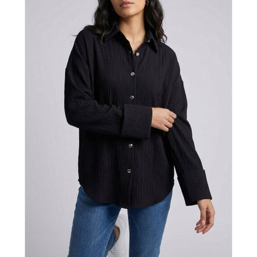 product_image_name-Freska-Bottons Crinkle Chemise - Black-3