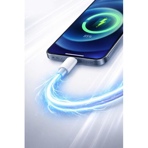 product_image_name-Dream-D-1350 USB-C Silicone Cable – 2.4A Fast Charging – 1M – White-3