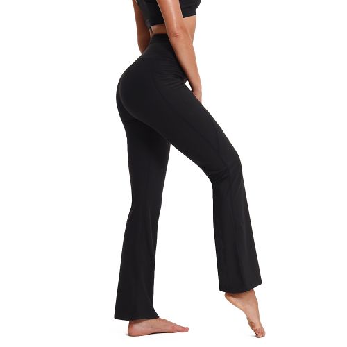 Fashion Flared Leggings For Women High Waist Elastic Sweatpants Butt Lifting  Slimming Pants