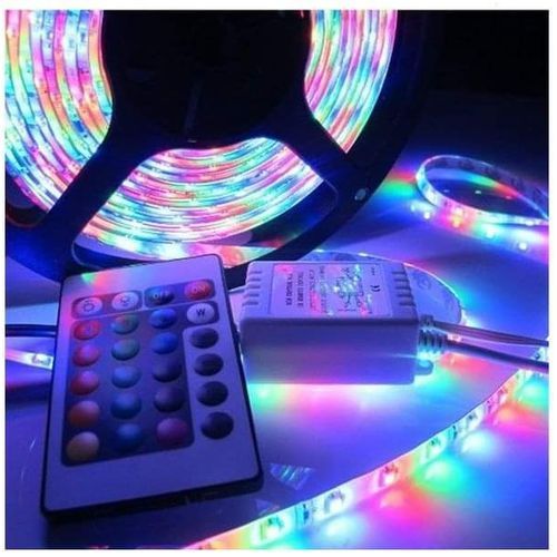 Buy RGB Waterproof Led Strip Light With Remote - 12V - 5m in Egypt