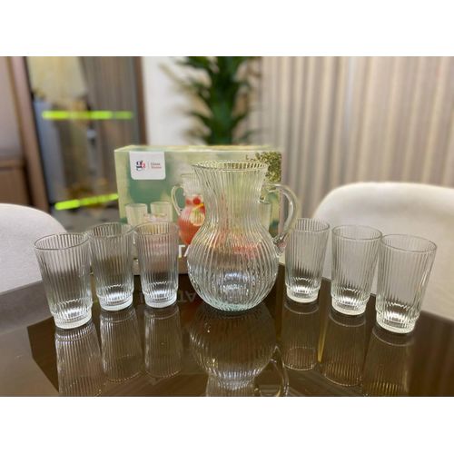 product_image_name-Generic-طقم دورق +6 كوب لتقديم المشروبات – مناسب للماء والعصائر -5