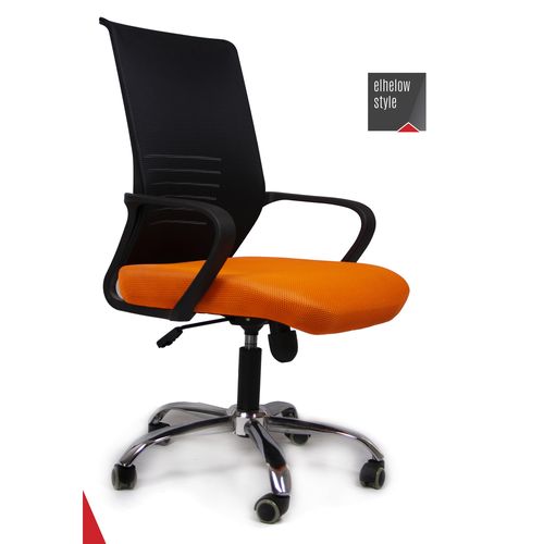 product_image_name-El Helow Style- كرسي مكتب - اسود و اورنج -1