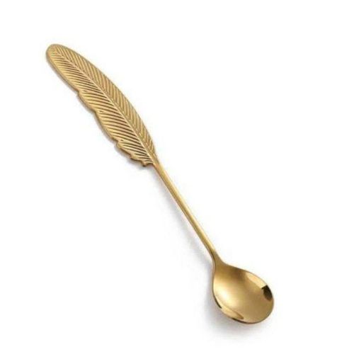 product_image_name-Generic-معالق على شكل ريشة من الفولاذ المقاوم للصدأ لون ذهبي-3