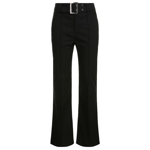 ALLNeon Indie Aesthetics Slim Low Waist Flare Pants E-girl Vintage Pockets  Solid Y2K Pants Autumn 90s Fashion Black Trousers - Price history & Review, AliExpress Seller - ALLNeon Store