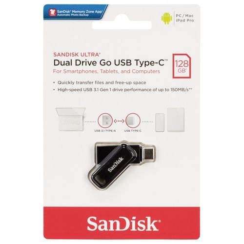 اشتري Sandisk SDDDC3 128GB Ultra Dual Drive Go USB Type-C Flash Drive في مصر