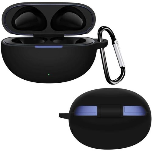 product_image_name-Generic-جراب سيليكون من Top Store متوافق مع Realme Buds T110 Earbuds، غطاء واقي من السيليكون الناعم، كم مقاوم للصدمات مع مشبك (أسود)-1