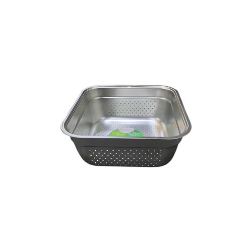 Generic Deep square, rust-resistant kitchen sink strainer, 28 cm