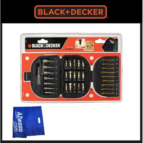 اشتري BLACK+DECKER Screwing Set 32pcs A7094 + Azwaaa Bag في مصر