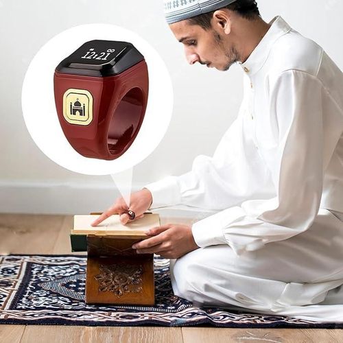product_image_name-Generic-خاتم إلكتروني ذكي للتسبيح مصمم لتلبية احتياجات المسلمين للتذكير بالتسبيح وأوقات الصلاة.-4
