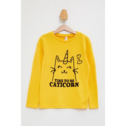 product_image_name-Defacto-Knitted Sweat Shirt - Yellow-1