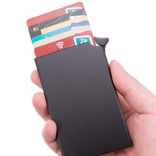 Men's Ultra-thin Wallet, Rfid Anti-theft Brush Thin Short Credit